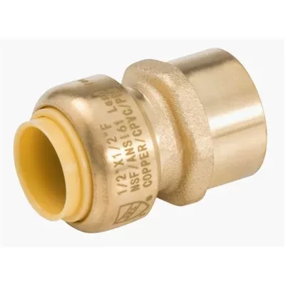 38717 (Zoomlockpush) | Female Adptr 1/2 X 3/4 | Push Water Fittings |