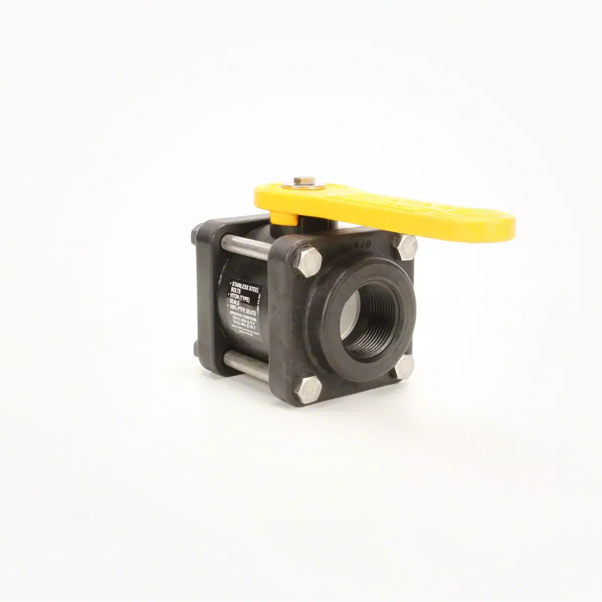 Banjo 1 1/2" 4 Bolt Poly Ball Valve: Full Port