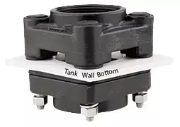 Banjo 1 1/2" x 2" Threaded FKM (Viton Type) Flange (BF150BDV)