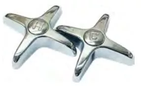 Chrome Plated Hot & Cold Cross Handles for Price Pfister Faucets - Noel's Plumbing Supply