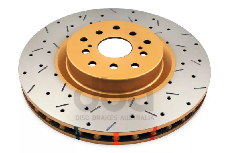 DBA 04-12 Subaru STi/2017 BRZ w/Perf. Pkg. 10 Stud Hole Front Drilled & Slotted 4000 Series Rotor - A&D Discount Performance