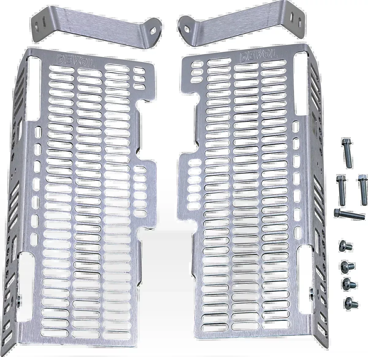 Devol Radiator Guards - Brushed Aluminum - Suzuki - 0101-4505 - A&D Discount Performance