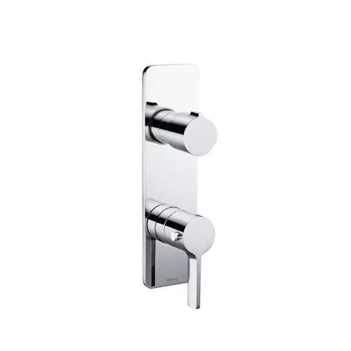 Flusso - 3/4 Inch Thermostatic Shower Valve & Trim - 3-Output