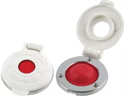 Imtra LWP951W Footswitch Low Amp with White Cover & SS Bezel - Red Boot (Down)