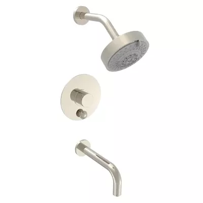 Phylrich - Basic II Pressure Balance Tub/Shower Set Round Plate - Knur