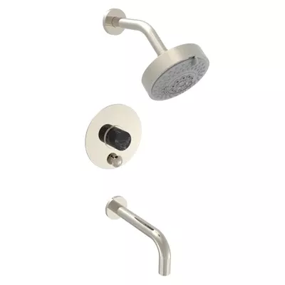 Phylrich - Basic II Pressure Balance Tub/Shower Set Round Plate - Marb