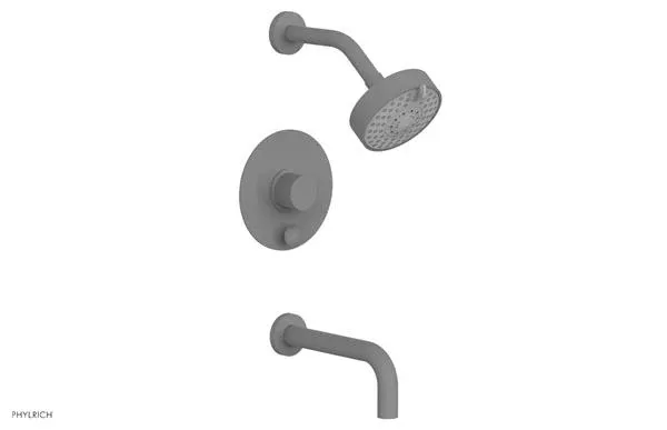 Phylrich - Basic II Pressure Balance Tub/Shower Set Round Plate - Smoo