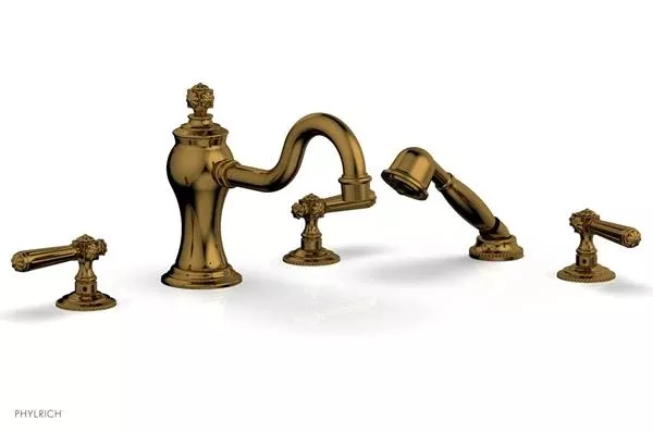 Phylrich - Marvelle Deck Tub Set W/Hand Shower - Lever Handles