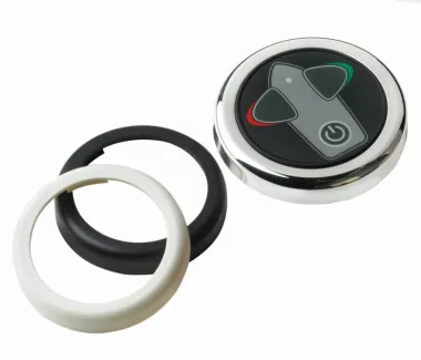 Round bow thruster touch panel with time delay, built in Ø 52 mm, 12/24 V