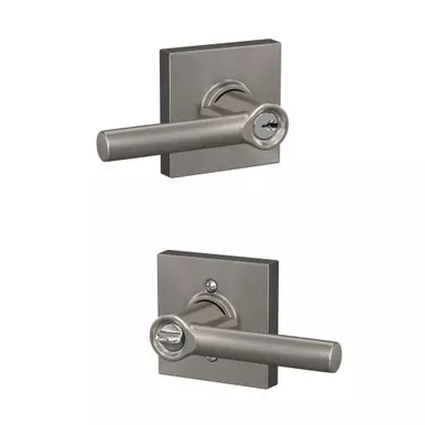 Schlage Keyed Entry Broadway Lever Door Lock with Collins Trim