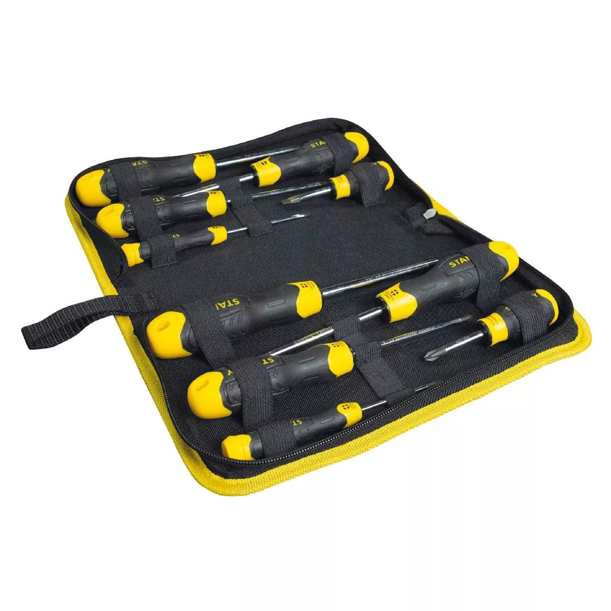 Stanley 10 Piece Cushion Grip Screwdriver Set in Wallet