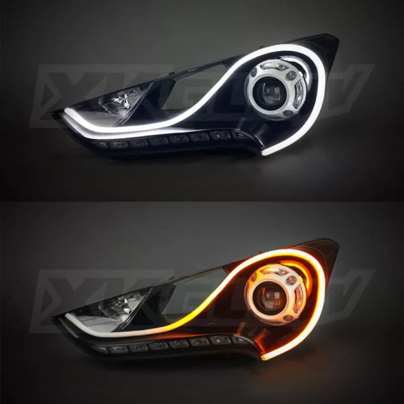 XK Glow 24inch - 2pc Sequential Switchback LED Strip Kit DRL Turnsignal for Headlights - A&D Discount Performance